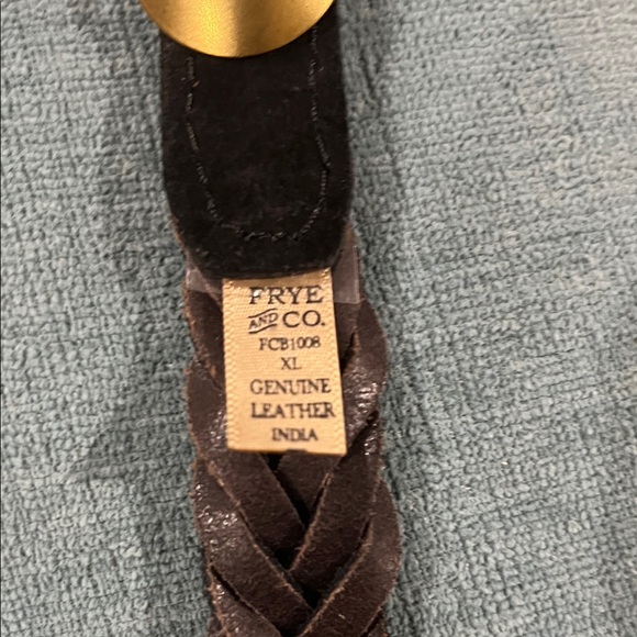 Women’s Suede Black Braided Belt with Gold Buckle - Picture 6 of 6